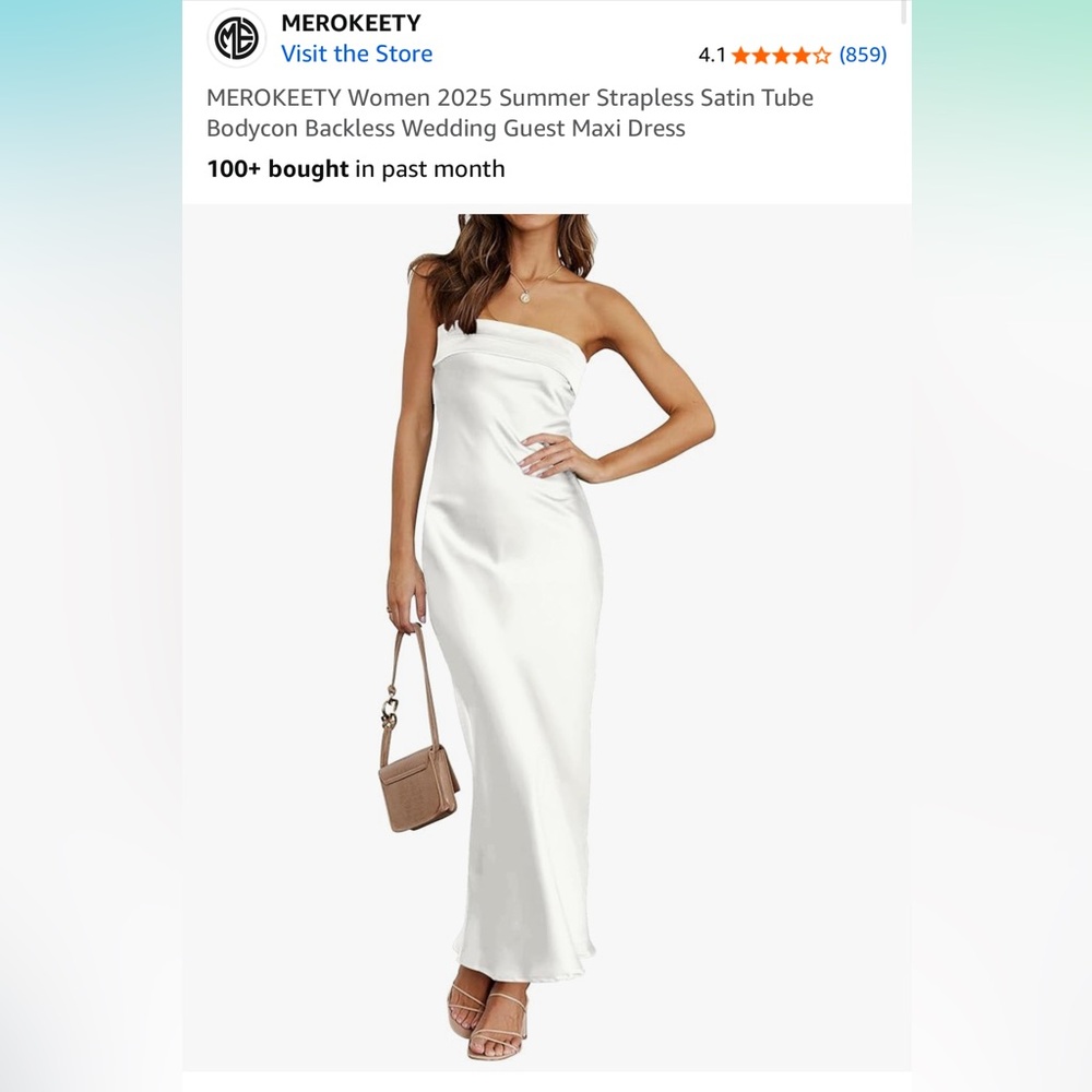 White Strapless Dress